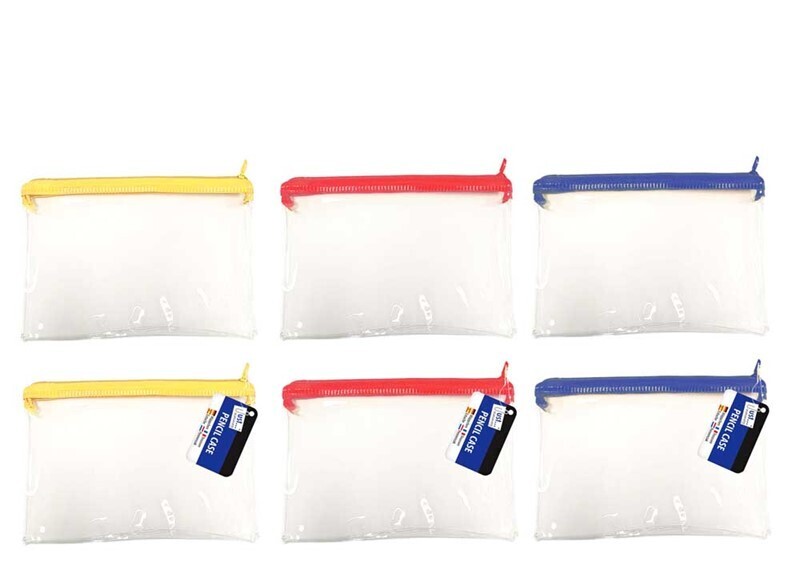 TALLON 20CM (8&quot;) CLEAR
PENCIL POUCH/CASE 6192/48