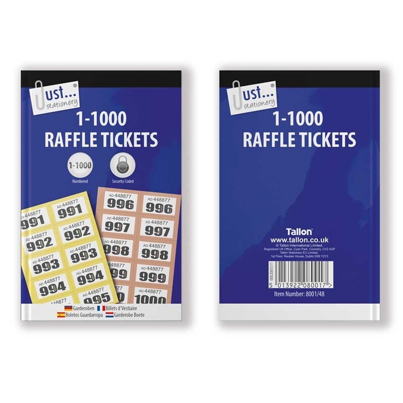 TALLON 1-1000 RAFFLE TICKETS 8001/48