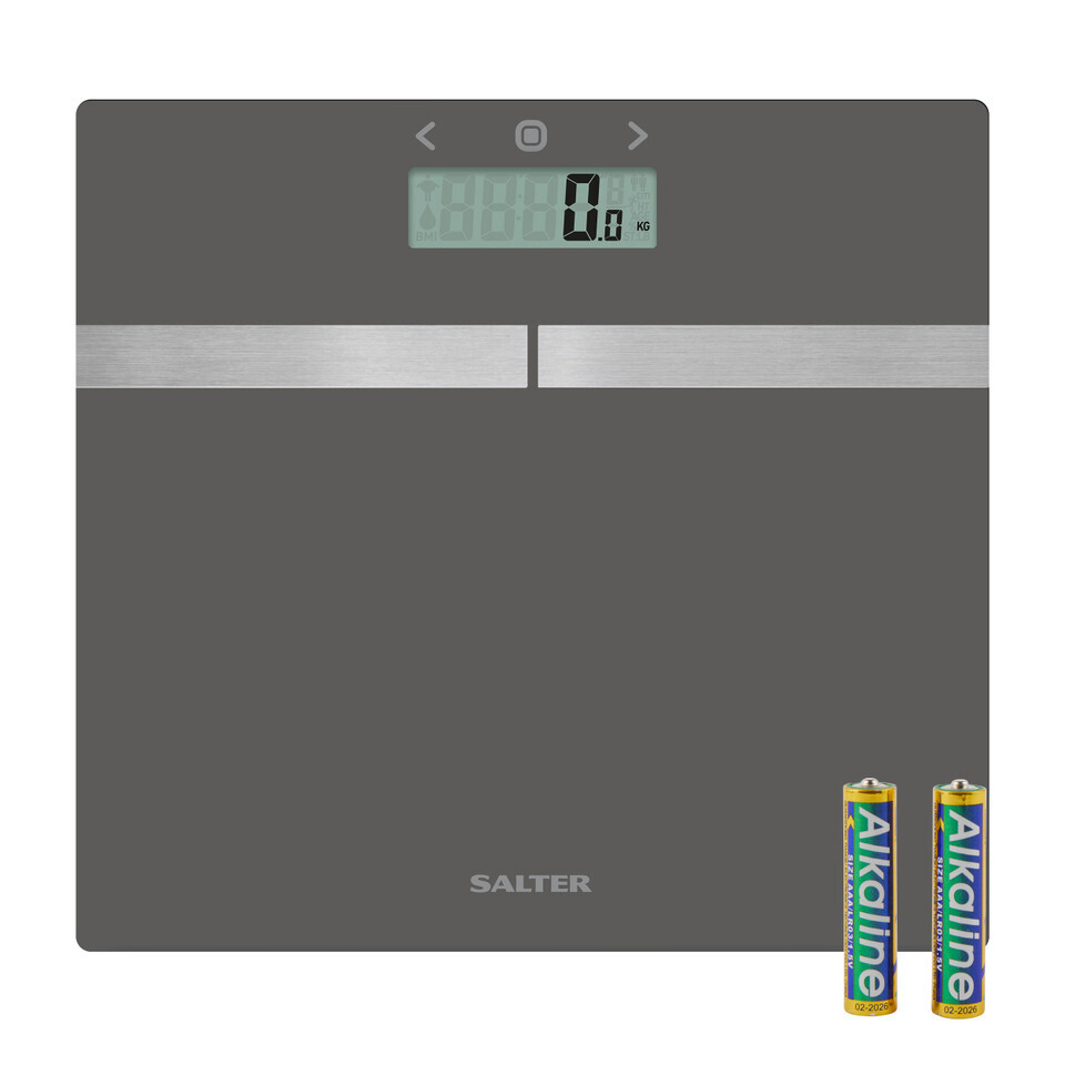 SALTER 180KG GLASS BATHROOM SCALE 9198AR SV3R