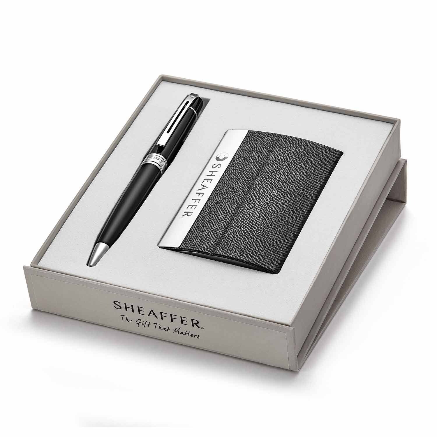 SHEAFFER 300 RB PEN BLACK SILVER  A9312