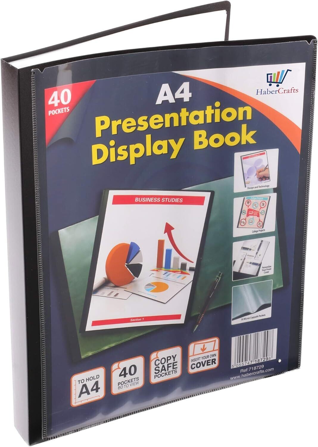 RSC/JINSHU A4 40 POCKET CLEAR DISPLAY BOOK D16-100