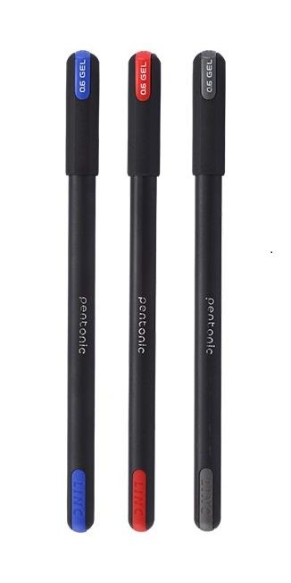 PENTONIC 3PCS 0.6MM GEL PEN ASSTD