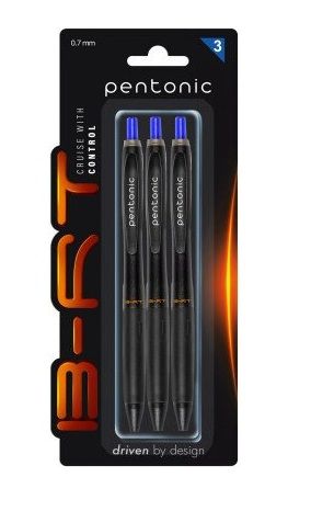 PENTONIC 3PCS 0.7MM B-RT BALL PEN BLUE