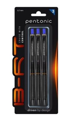 PENTONIC 3PCS B-RT BALL PEN BLUE
