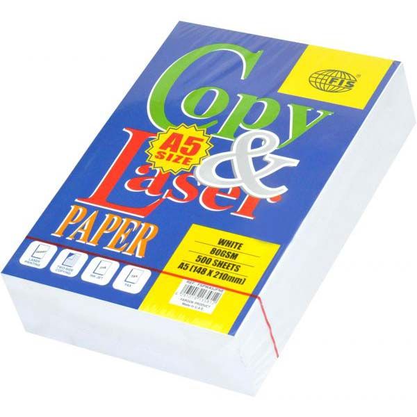 FIS A5 PHOTOCOPY PAPER 80GRM 500SHS FSPWA5JFNE