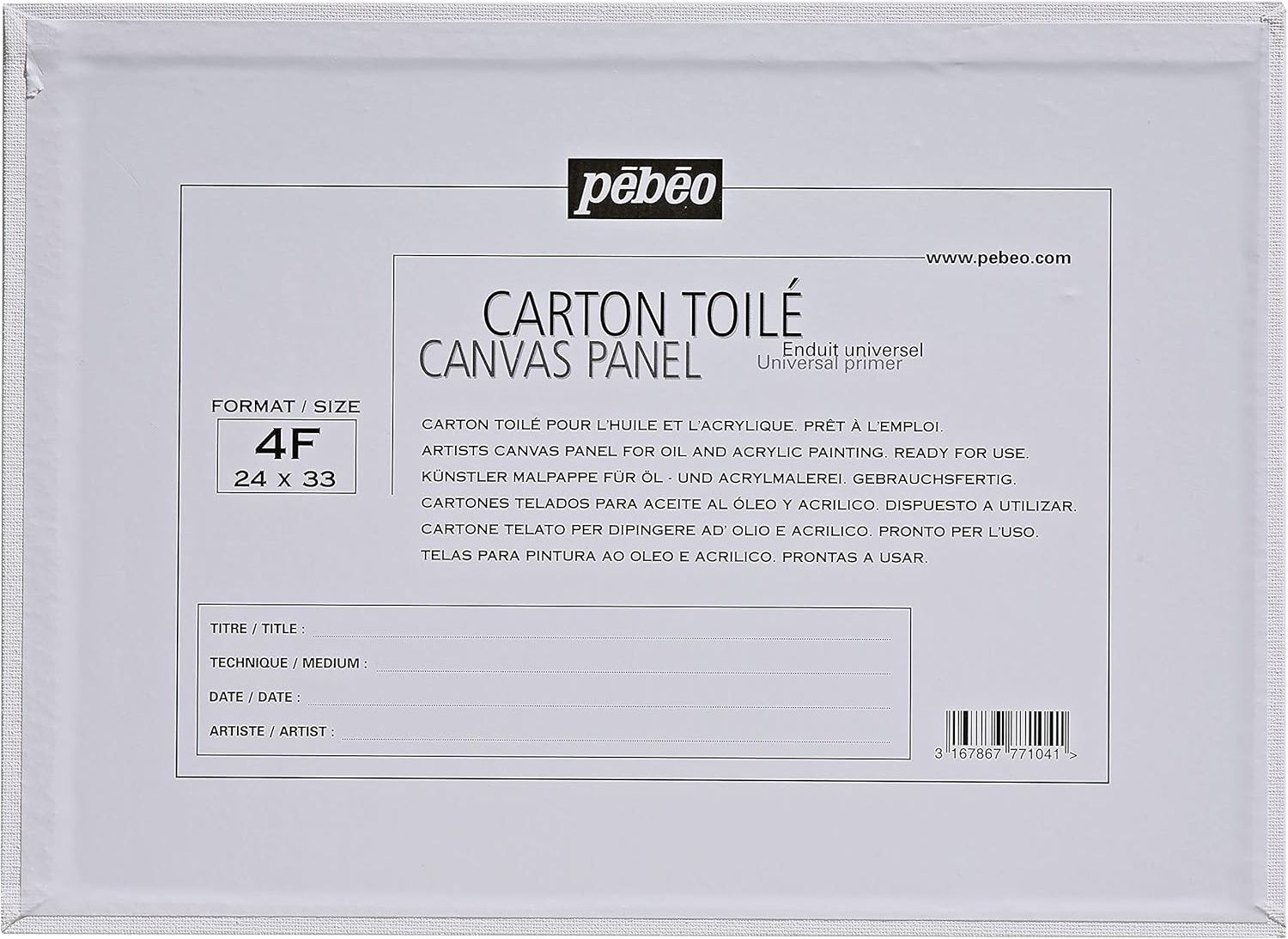 PEBEO 33X24 PANEL BOARD 4F 777104