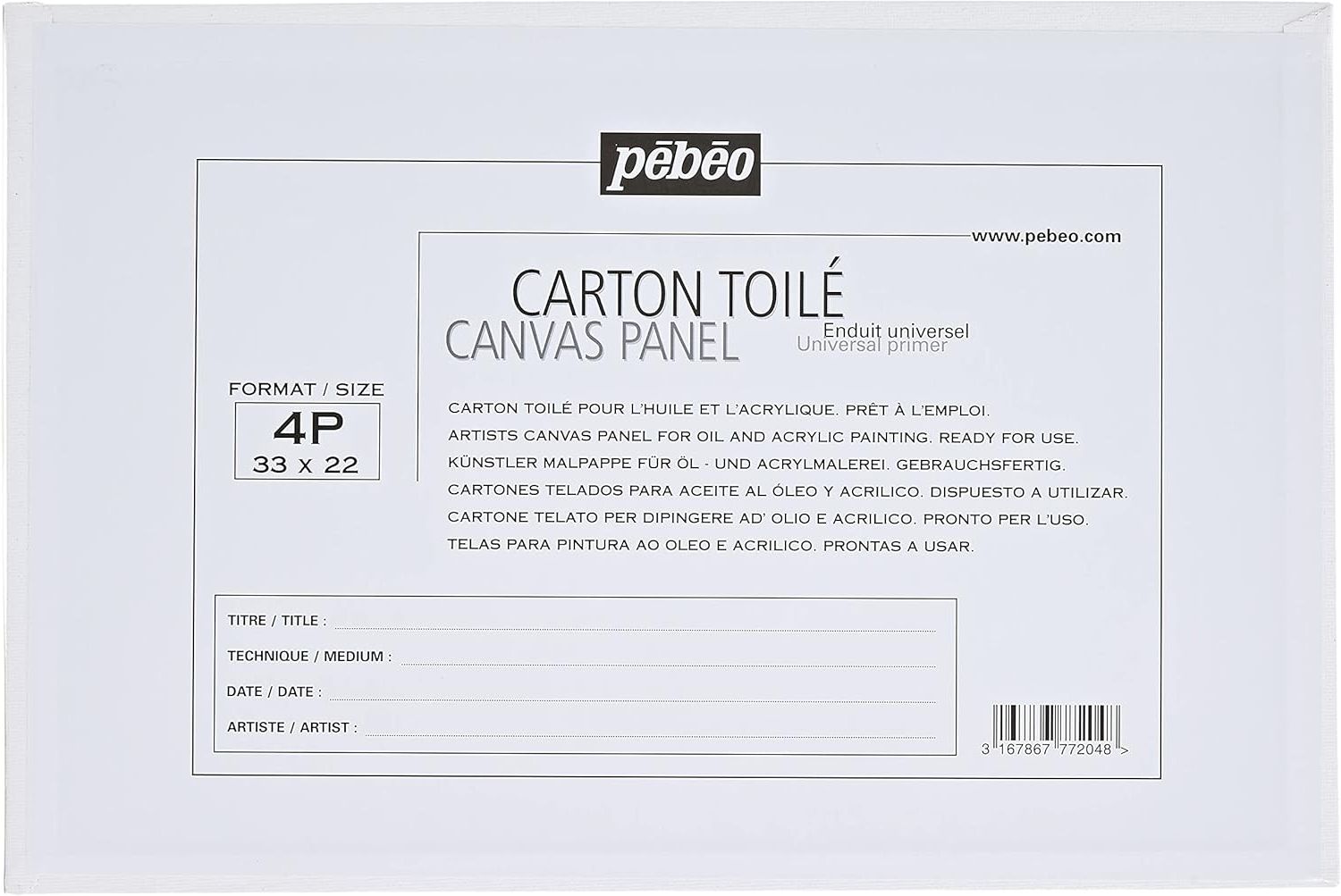 PEBEO 33X22 PANEL BOARD 4P 777204