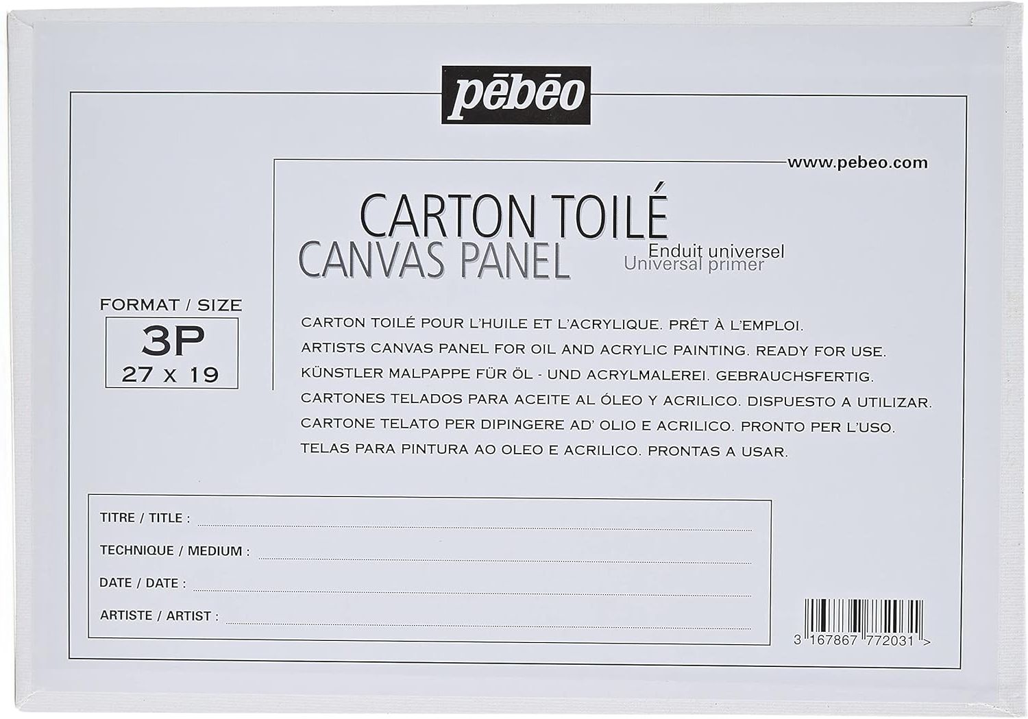 PEBEO 27X19 PANEL BOARD 3P 777203