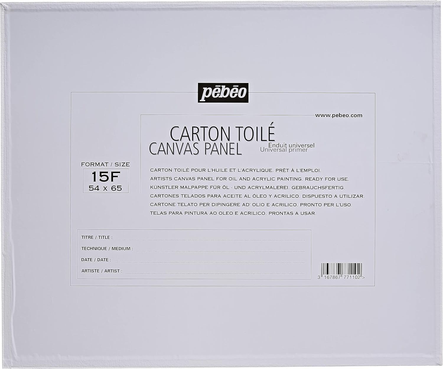 PEBEO 54X65 PANEL BOARD 15FIG 777110
