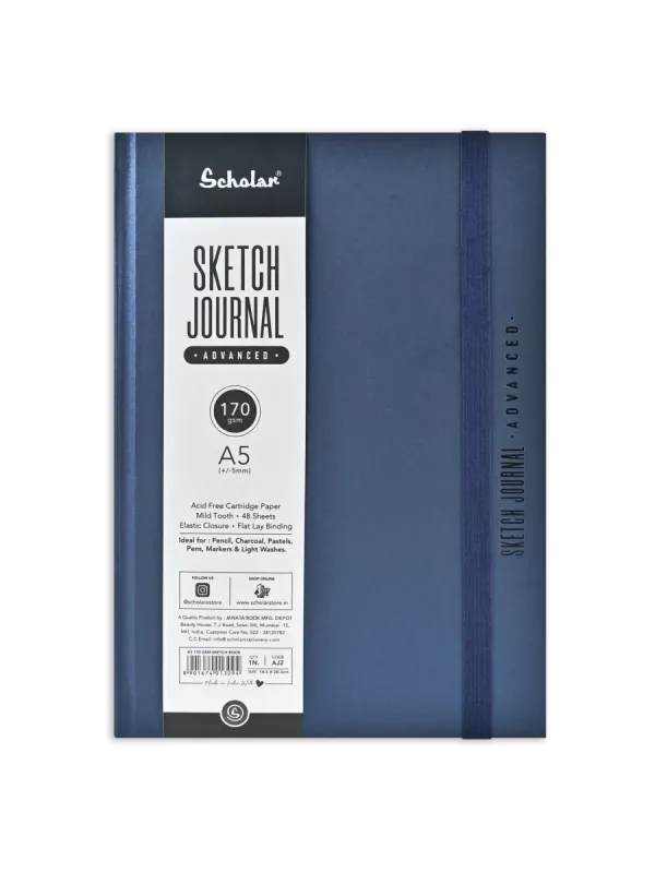 SCHOLAR A5 SKETCH JOURNAL ADVANCED 170GSM 48SHS