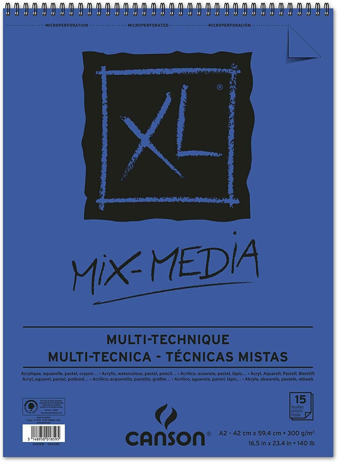 CANSON A2 XL MIXMEDIA WATER PAD 15SHS 300G