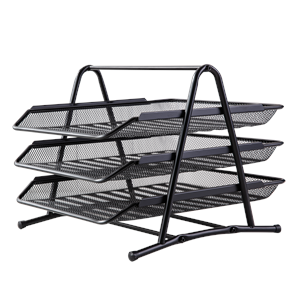 DELI/RSC 3 TIER MESH/GREY DOCUMENT TRAY D19-15