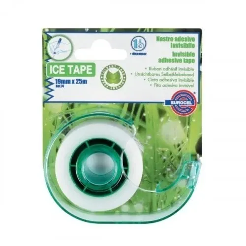 EUROCEL 19MMX25M INVISIBLE TAPE W/DISPENSER 3/4"