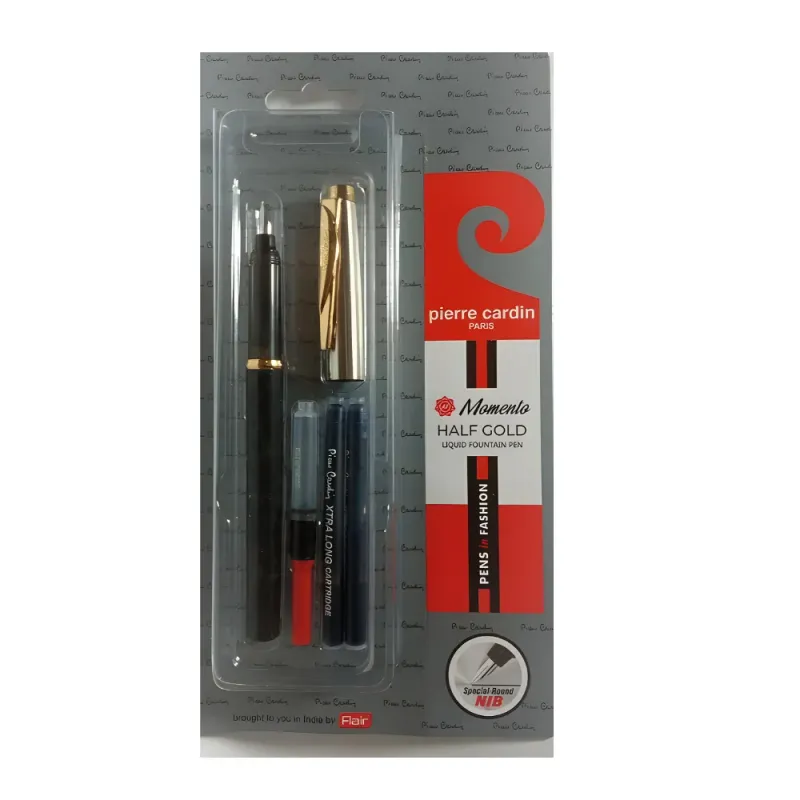PIERRE CARDIN MOMENTO HALF GOLD FOUNTAIN PEN