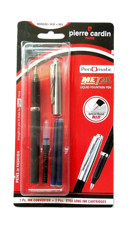 PIERRE CARDIN PENOMATIC METAL FOUNTAIN PEN