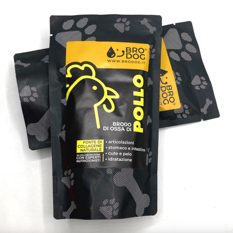 Brodo di ossa biologico per cani  e gatti - Pollo