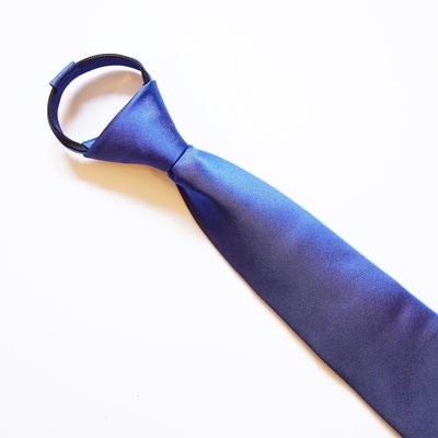 Child’s Royal Blue Woven Zipper Tie 033
