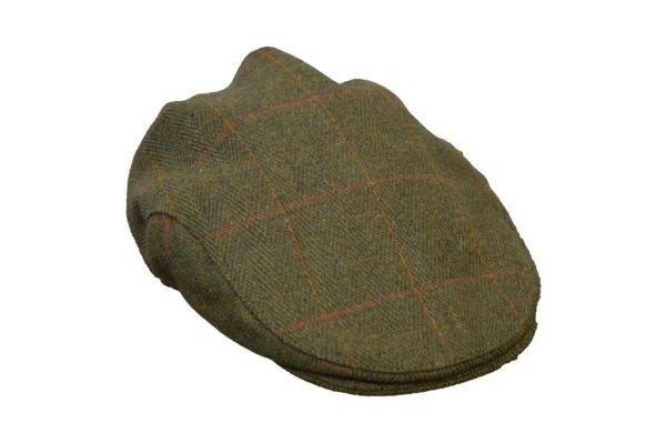 Kids Derby Tweed Flat Cap - Dark Sage