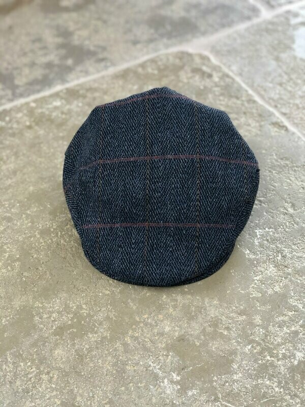 Kids Derby Tweed Flat Cap - Navy Was£13.95 Now