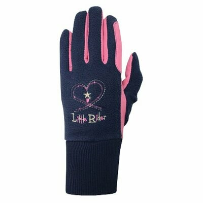 Riding Star Children's Winter Gloves - Navy/ Rose