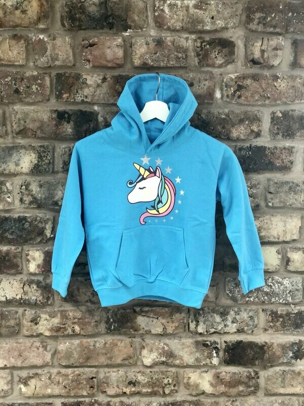 Pompops Blue Unicorn Hoodie