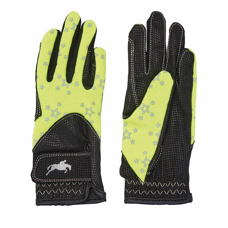 HARRY HALL GLOVES ROXBY REFLECTIVE JUNIOR Yellow