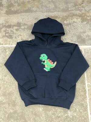 Pompops Royal Blue Hoodie with Dino