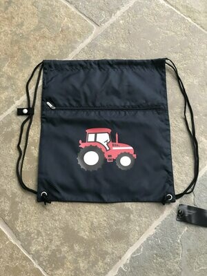 Pompops Red Tractor Drawstring Kit Bag