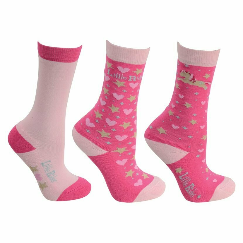 Little Rider Little Show Pony Socks - Pack of 3 8-12