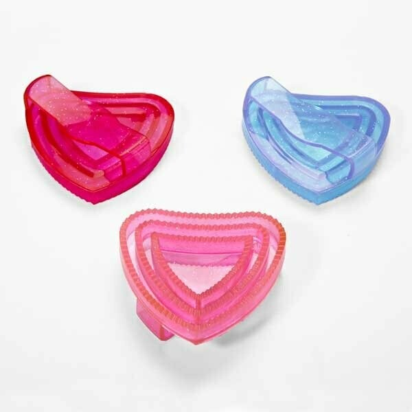 Elico Heart-Shaped Glitter Curry Comb