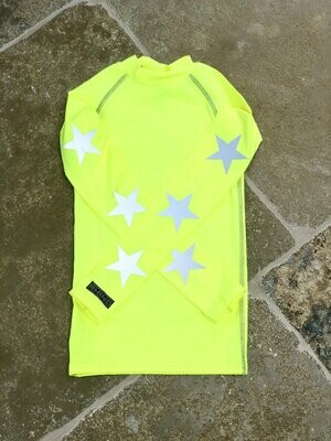 Pompops Yellow Fluorescent Baselayer With Reflective Stars