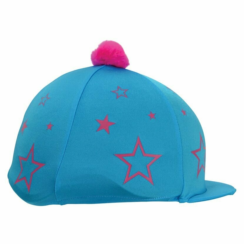 Hy Equestrian Super Starz Hat Cover - Pink Stars WAS £17.95 NOW