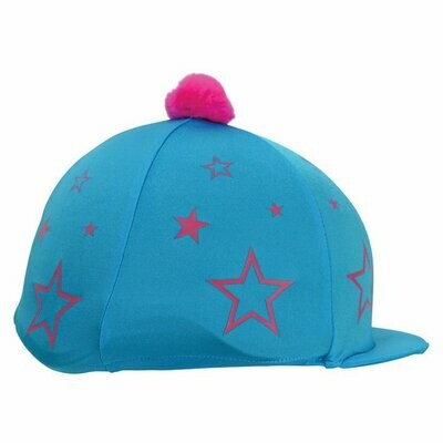 Hy Equestrian Super Starz Hat Cover - Pink Stars WAS £17.95 NOW