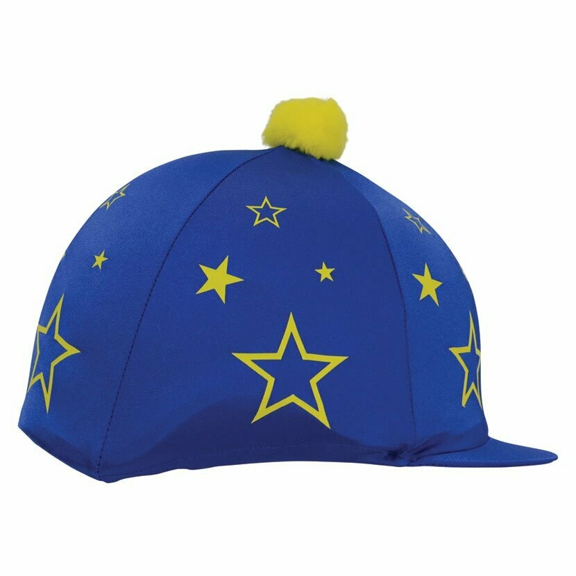 Hy Equestrian Super Starz Hat Cover - Yellow Stars