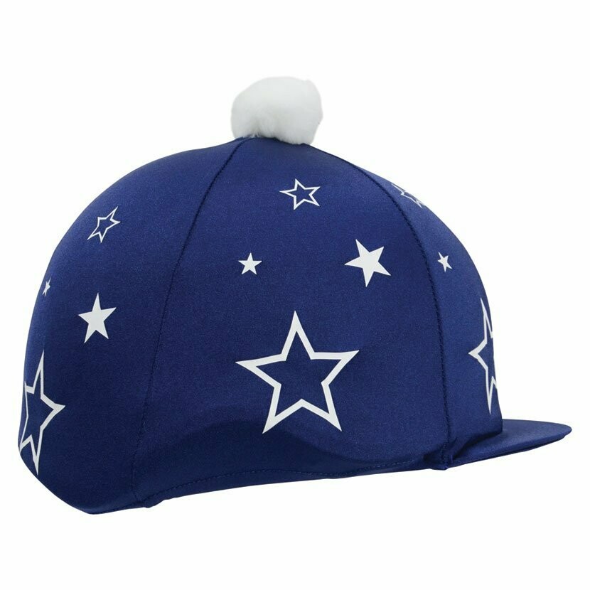 Hy Equestrian Super Starz Hat Cover - White Stars