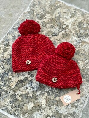 The Cosy Hat Company - Matchy Matchy Beanie Pom Santa Sparkle (Adult and Child)