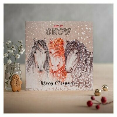 Deckled Edge Christmas Card - Let It Snow Deckled Edge Christmas Card - Let It Snow