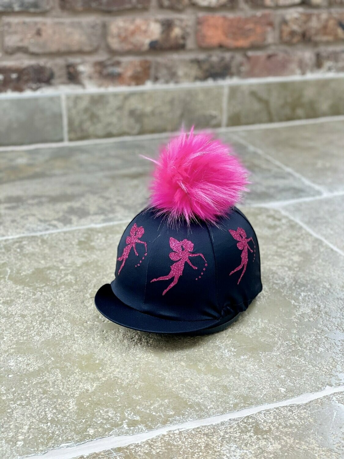 Pompops Hot Pink Fairy Hat Silk with Faux Fur Pompom (Assorted colours)
