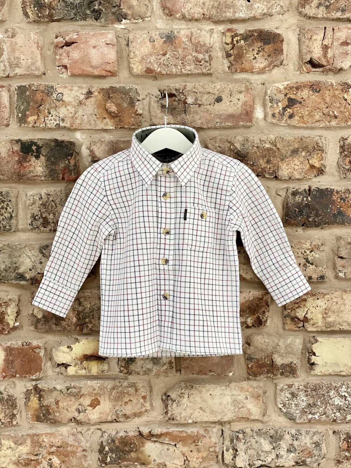 KIDS LONG SLEEVED 100% MICKLETON COTTON COUNTRY CHECK SHIRT