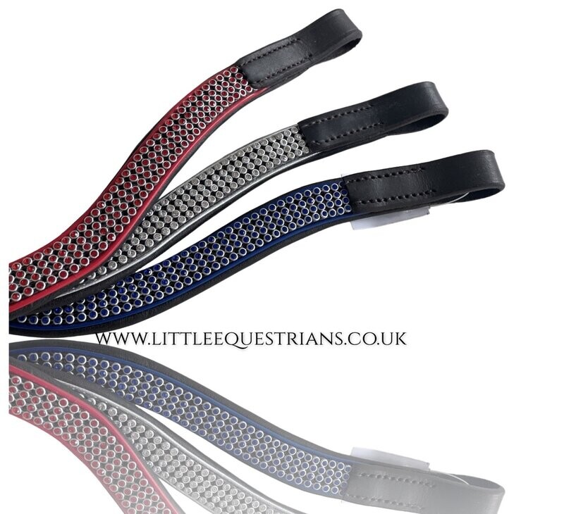 4-Row Wave Padded Diamante Browband