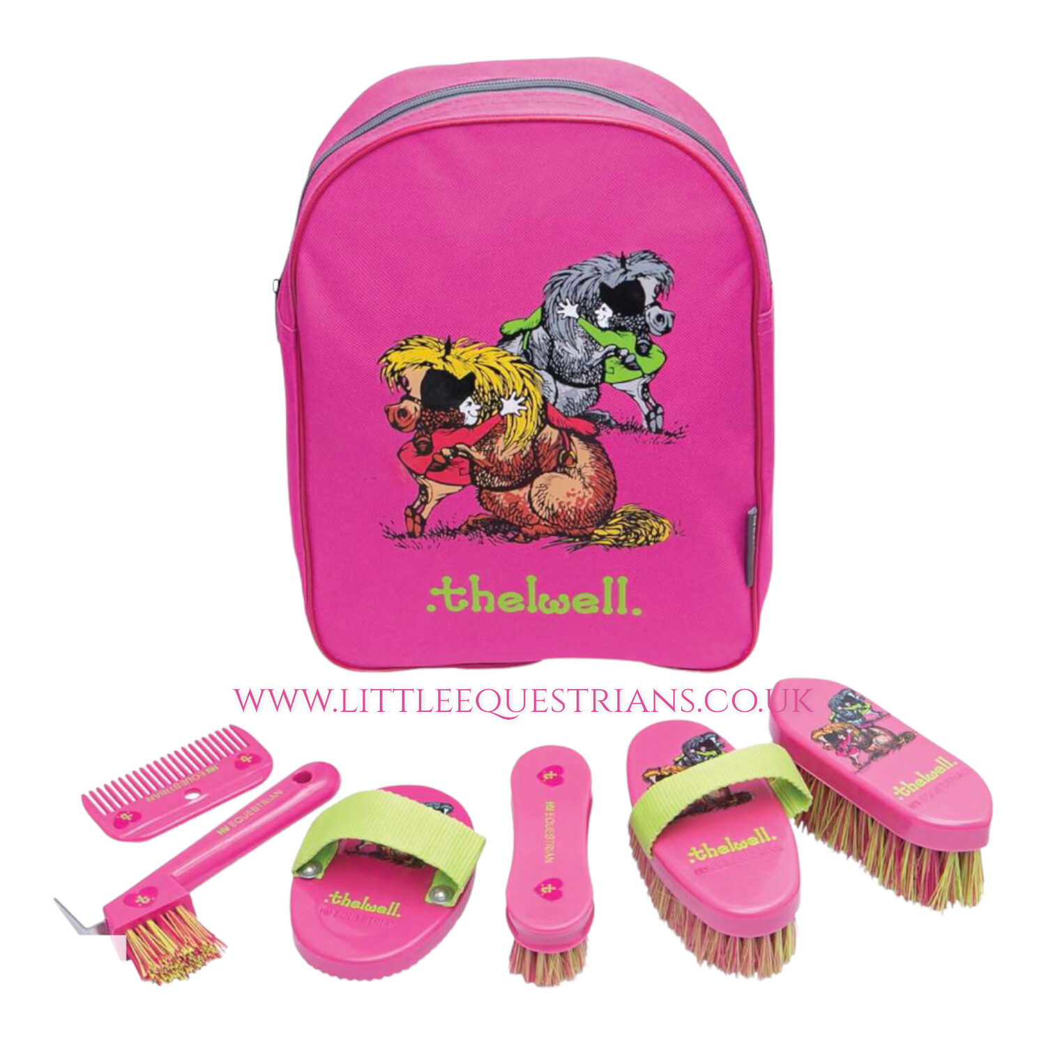 Hy Equestrian Thelwell Complete Grooming Kit Rucksack Thelwell Hugs