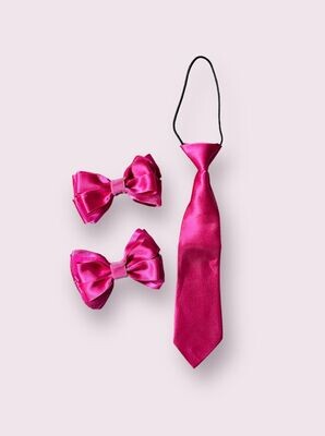 Pink Show Bows and Tie