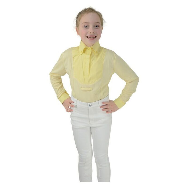 Hy Equestrian Children's Dedham Long Sleeved Tie Shirt - YELLOW