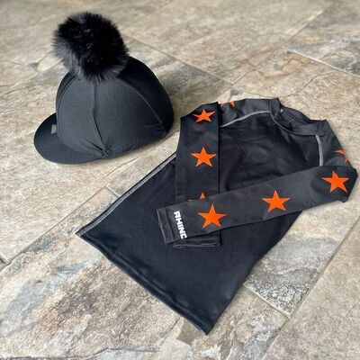 Black Base Layer with Orange Stars WAS £28 Now £18
