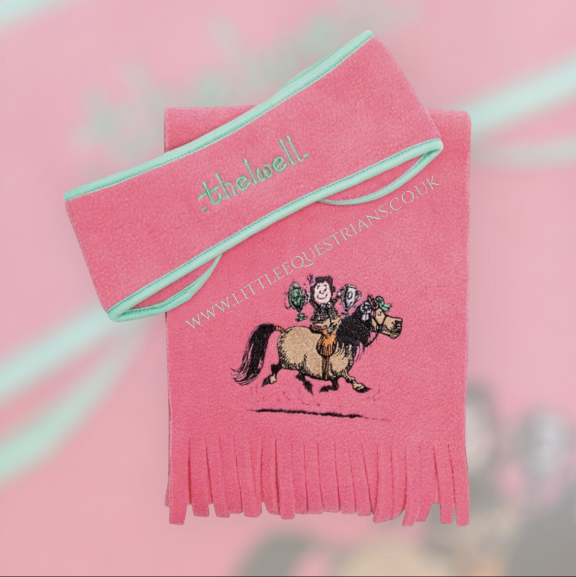 Hy Equestrian Thelwell Collection Trophy Headband and Scarf Set