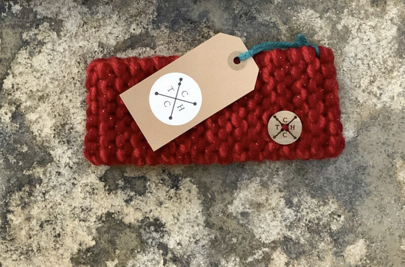 The Cosy Hat Company -Child's Santa Sparkle Knitted Head Band Ear Warmer