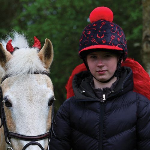 Devilish Pom Hat Silk & Bridle Boppers Set