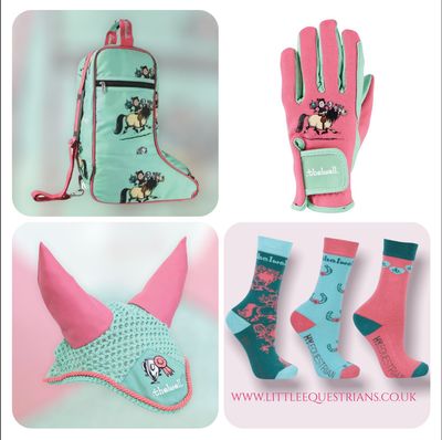Hy Equestrian Thelwell Trophy SET- Boot bag, Gloves, Fly Veil & Socks