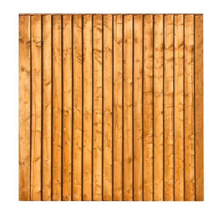 Feather Edge Fence Panel 6' x 5' (1.83m x 1.52m)