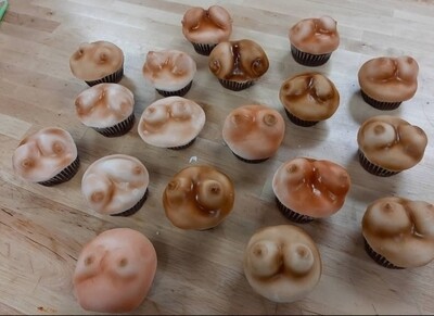 Boob cupcakes 6 pk